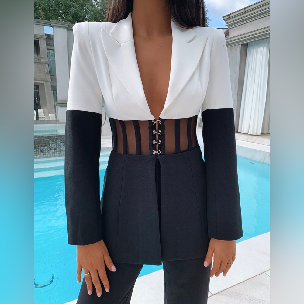 Black and White Blazer
